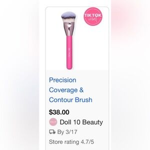 Doll 10 Beauty Pink Precision Coverage & Contour Brush